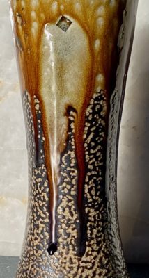 Pottery glaze on tumbler