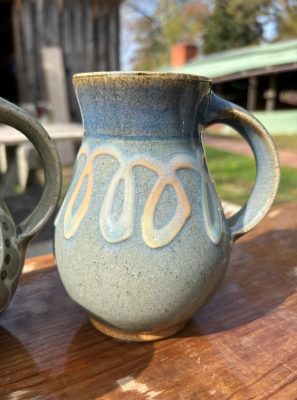 Blue barrel mug